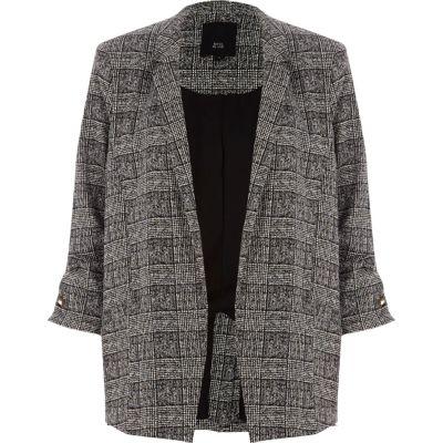 River Island Womens Check Bar Cuff Blazer