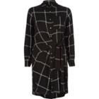 River Island Womens Check Knot Tie Front Shirt Dress