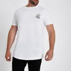 River Island Mens Big And Tall White Muscle Fit T-shirt