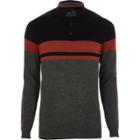 River Island Mens Stripe Knitted Polo Shirt