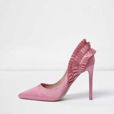 River Island Womens Ruffle Back Pumps