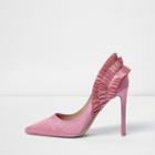 River Island Womens Ruffle Back Pumps
