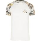River Island Mens Big And Tall White Raglan Slim Fit T-shirt