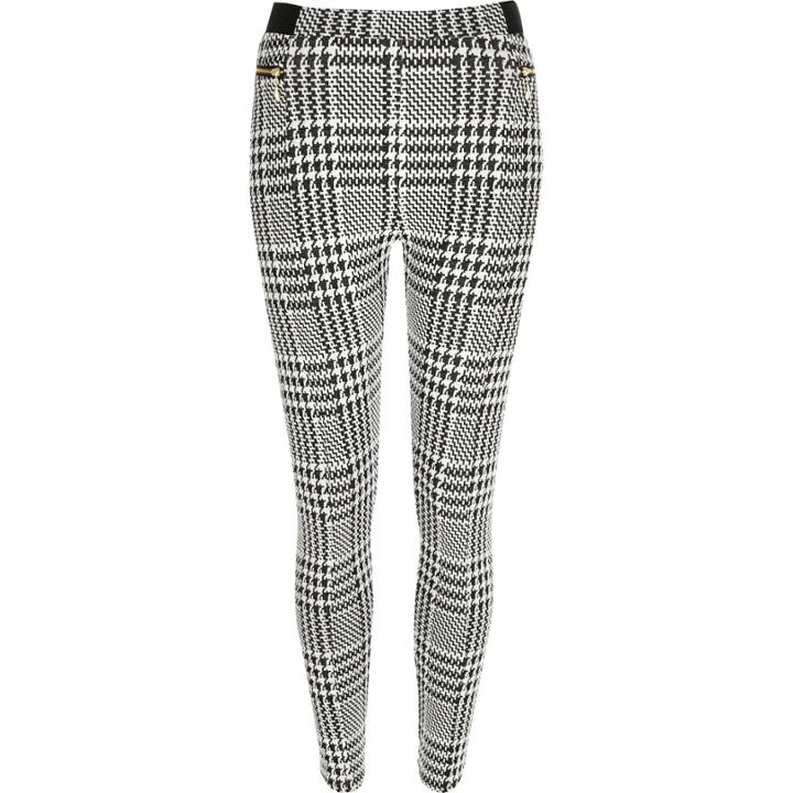 River Island Womens Houndstooth Print Leggings