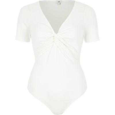 River Island Womens Knot Front Fitted Bodysuit