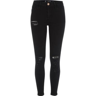River Island Womens Fashion Strong Ripped Molly Jeggings