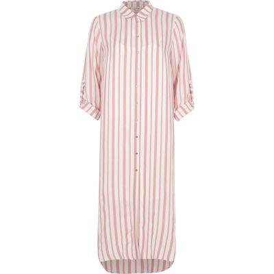 River Island Womens Stripe Maxi Shirt Dress