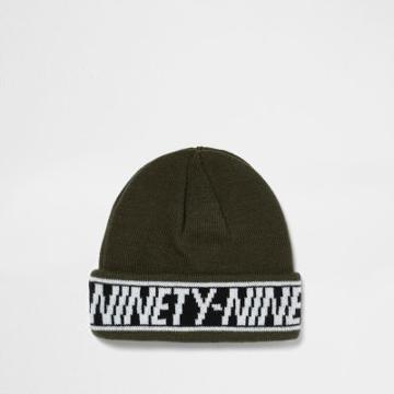 River Island Mens 'ninety Nine' Hem Fisherman Beanie Hat
