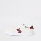 River Island Mens White Mesh Stripe Side Lace-up Sneakers