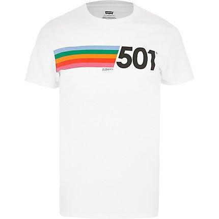 Mens Levi's White Printed T-shirt