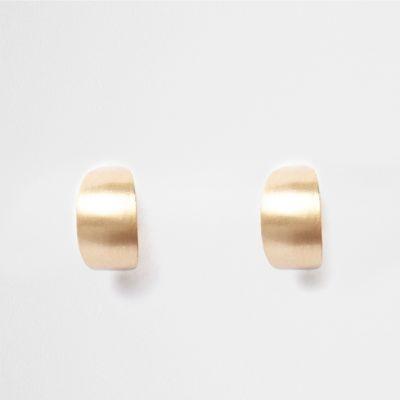 River Island Womens Gold Tone Mini Cuff Hoop Earrings