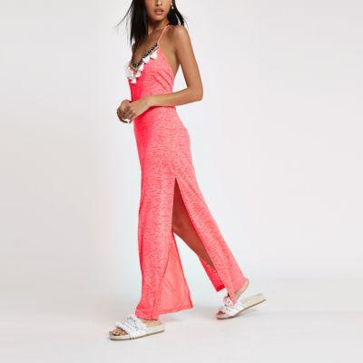 River Island Womens Jersey Tassel Maxi Beach Cover Up