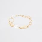 River Island Womens Gold Color Pearl Anklet