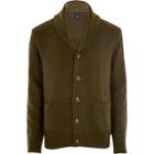 River Island Mens Shawl Neck Button-up Cardigan