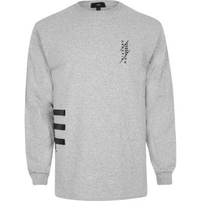 River Island Mens Side Stripe Long Sleeve T-shirt