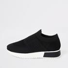 River Island Womens Textured Knit Runner Trainers