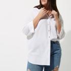 River Island Womens Plus White Tie Back Oversized Shirt
