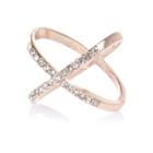 River Island Womens Rose Gold Tone Entwined Diamant Ring