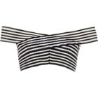 River Island Womens Stripe Bandage Bardot Bikini Top
