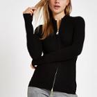 River Island Womens Knit Zip Through Turtle Neck Jumper