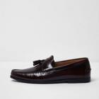 River Island Mens Patent Leather Tassel Loafers