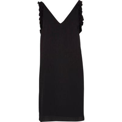 River Island Womens Ruffle V Neck Slip Dress