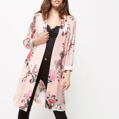 River Island Womens Petite Floral Print Duster Jacket