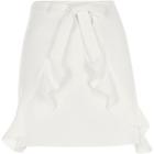River Island Womens White Frill Wrap Tie Front Mini Skirt