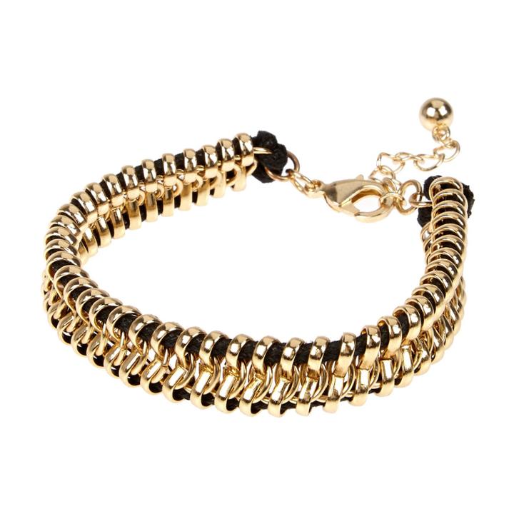 River Island Mensgold Tone Chain Bracelet