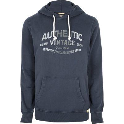 River Island Mens Jack And Jones Vintage Print Hoodie