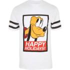 River Island Mens White Christmas Pluto Print Slim Fit T-shirt