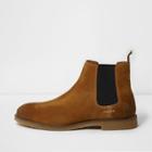 River Island Mens Brown Suede Chelsea Boots