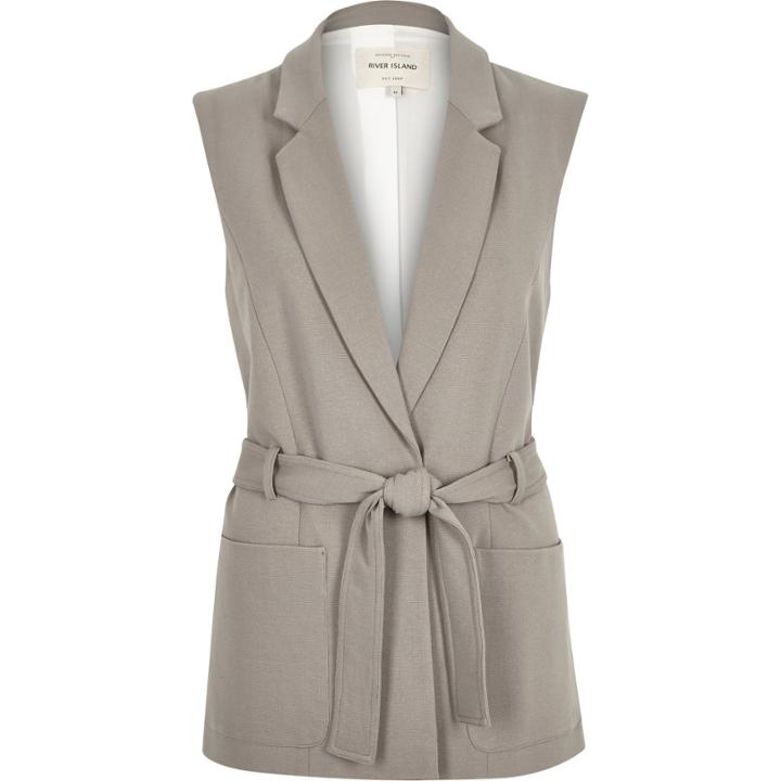 River Island Womens Sleeveless Belted Jacket