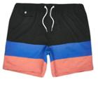 River Island Mensblack Ice -cream Stripe Swim Trunks