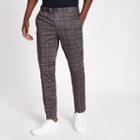 River Island Mens Check Smart Ultra Skinny Trousers