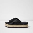 River Island Womens Diamante Strappy Flatform Espadrilles