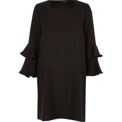 River Island Womens Double Frill Sleeve Swing Dress