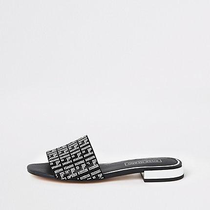 River Island Womens Embellished Flat Sandal