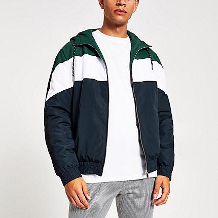 River Island Mens Blocked Maison Riviera Hooded Jacket