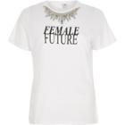 River Island Womens White 'female Future' Print Necklace T-shirt