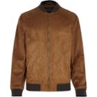 River Island Mensbrown Faux-suede Jacket