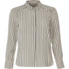 River Island Womens Petite White Stripe Long Sleeve Shirt