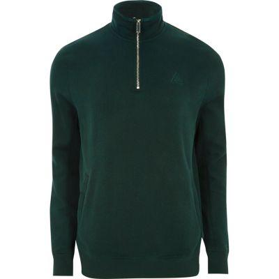 River Island Mens Zip-up Funnel Neck Sweatshirt