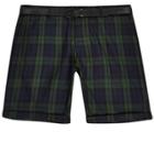 River Island Mens Plaid Belted Shorts