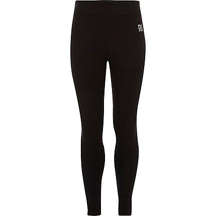 River Island Girls Ri Branded Fold Over Leggings