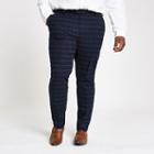 River Island Mens Big And Tall Grindle Check Suit Pants