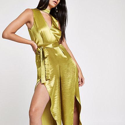 River Island Womens Ri 30 Split Wide Leg Jumpsuit