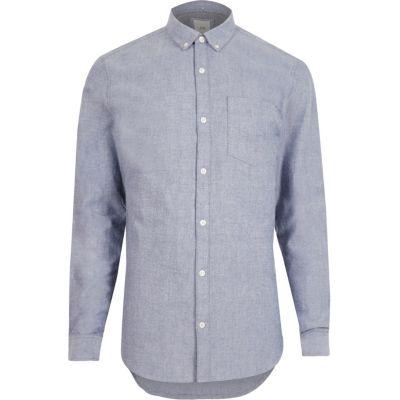 River Island Mens Big And Tall Brushed Oxford Shirt