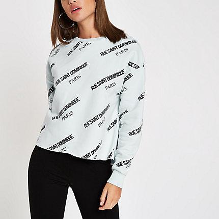 River Island Womens 'rue Dominique' Print Sweatshirt