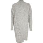 River Island Womens Cable Knit Detail High Neck Jumper Dress